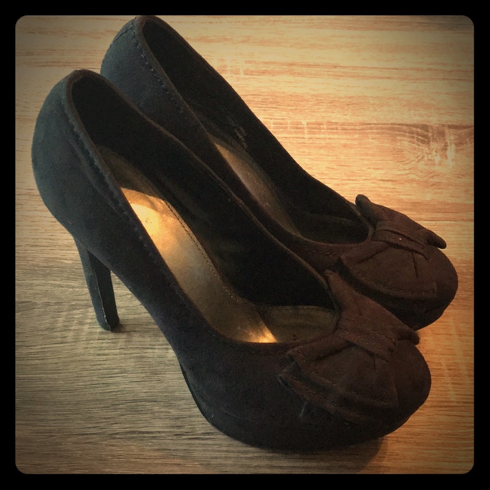 Limelight Suede Bow High Heels